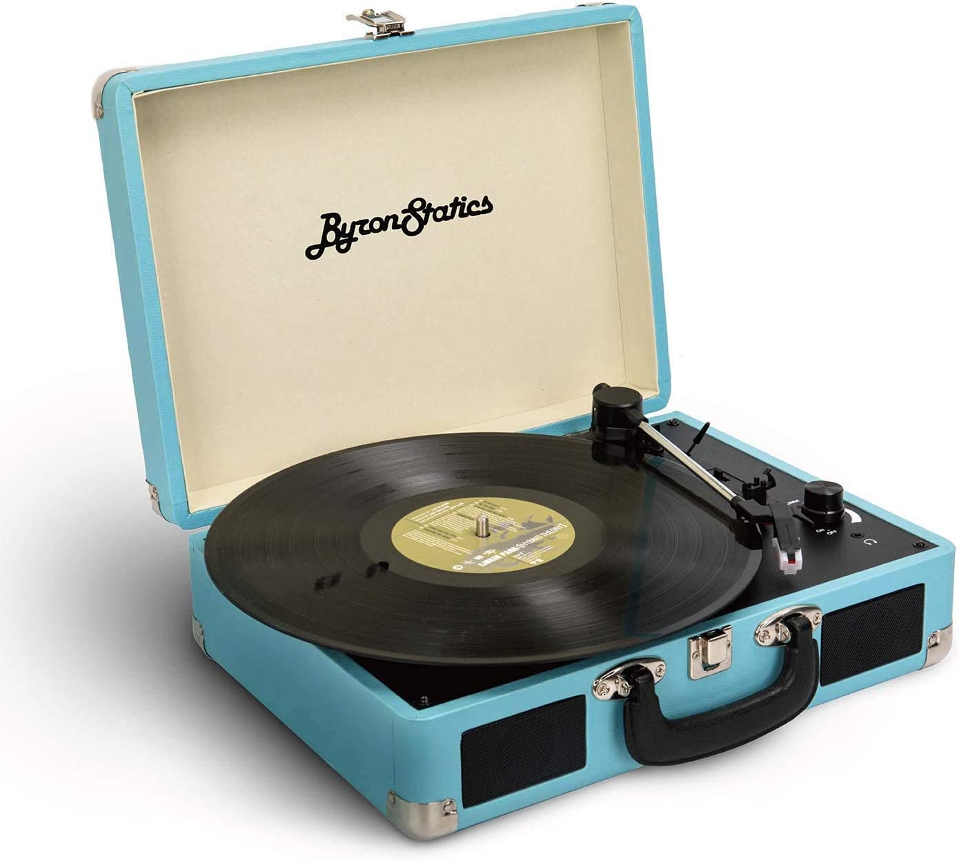 ByronStatics Vinyl Record Player 601-Teal - The ByronStatics Retro Audio  Collections