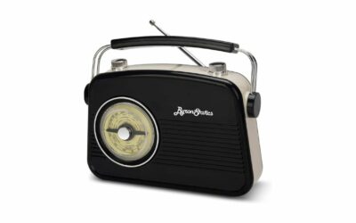 ByronStatics Vintage Portable Radio -Black